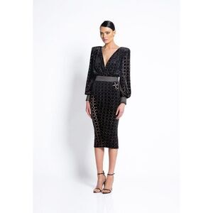 Zhivago Level Midi Dress in Black US6